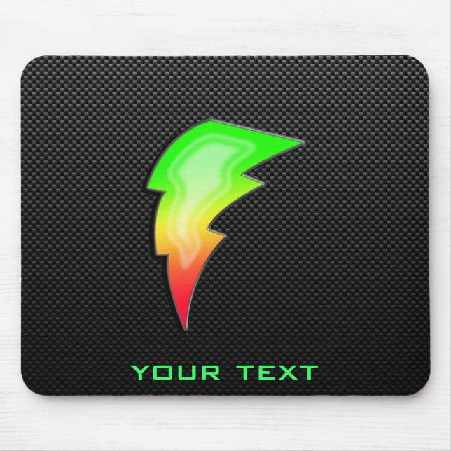 Sleek Lightning Bolt Mouse Pad (Front)