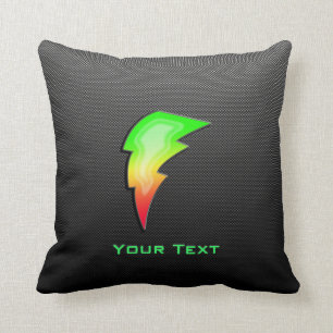 Sleek Lightning Bolt Throw Pillow