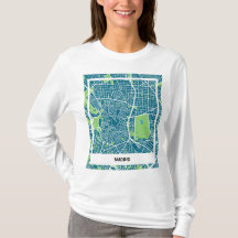 Sleek map of Madrid - Azul-verde