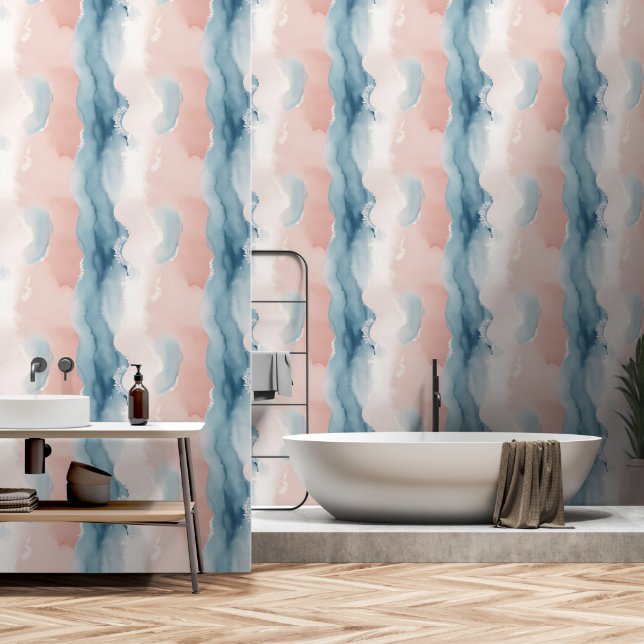 Sleek Marble Elegance Wallpaper (Bathroom)