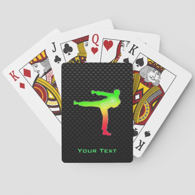 Sleek Martial Arts Playing Cards (Back)