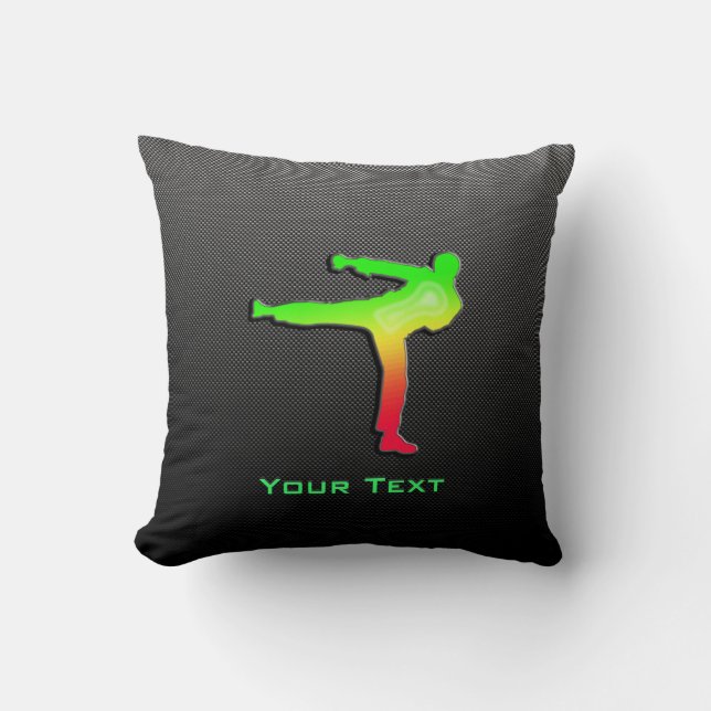 Sleek Martial Arts Throw Pillow (Front)
