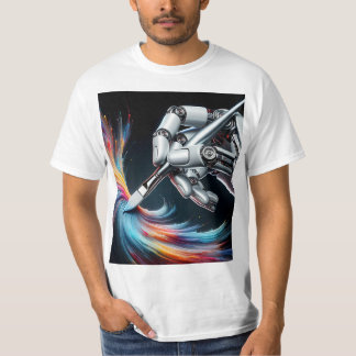 Sleek Mechanic Muse - Digital Brushwork by Advance T-Shirt