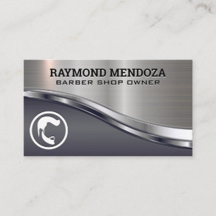 Sleek Metallic Shine   Mens Facial Hair  Business Card