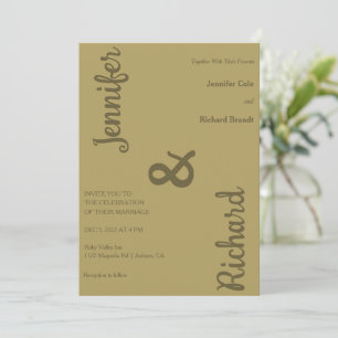 Sleek Minimalist Wedding Invitation