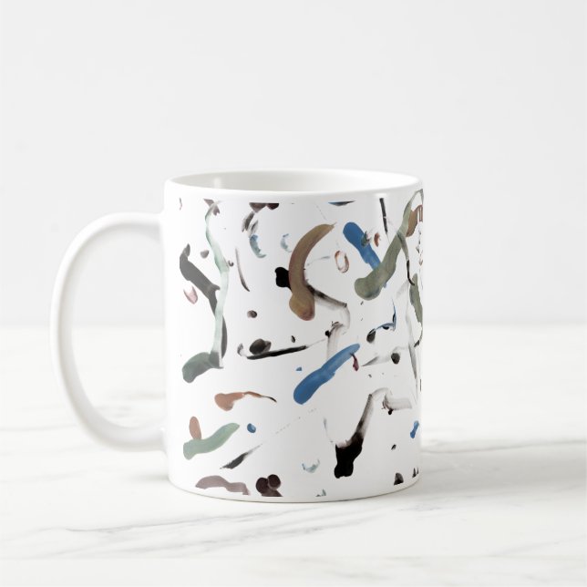 Sleek Modern Abstract Coffee Mug (Left)