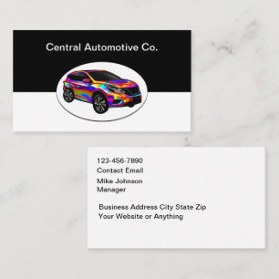 Sleek Modern Automotive Business Cards Design