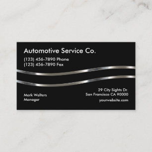 Sleek Modern Automotive Theme Business Card