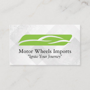 Sleek Modern Autos Logo   Car Care Business Card