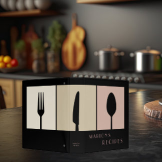 Sleek Modern Cooking Recipe Book Binder