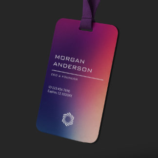 Sleek modern  gradient ombre professional badge