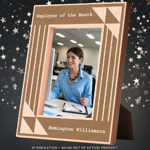 Sleek Modern Laser Engraved Employee of the Month Etched Frames