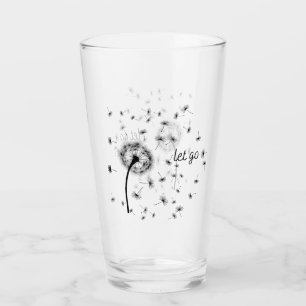 Sleek Modern Let Go Dandelion Minimalist Glass