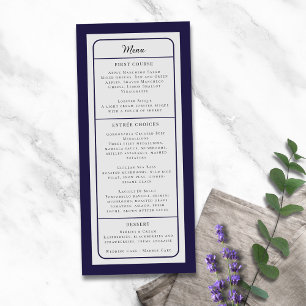 Sleek Modern Lines Navy & Grey Menu