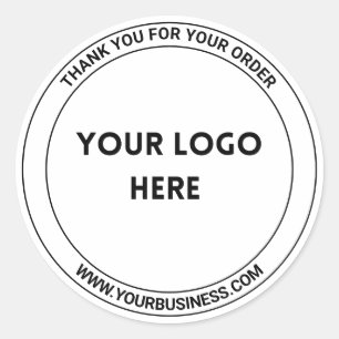 Sleek Monochrome Custom Logo Labels