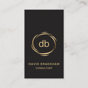 Sleek Monogram Professional Executive Business Card