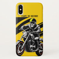 🌆 Sleek Motorbike Rider Accelerating