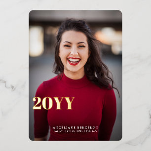 Sleek n Chic Graduation Foil Invitation