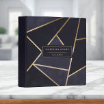 Sleek Navy & Gold Abstract Pattern Binder<br><div class="desc">Give this elegant binder as a gift or keep it for yourself as a lovely office addition.</div>