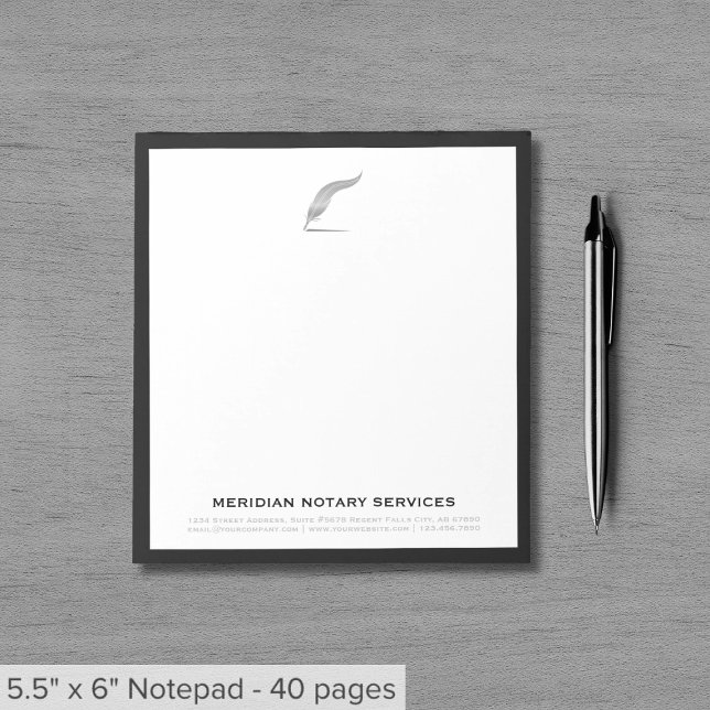 Sleek Notary Service Notepad (Creator Uploaded)
