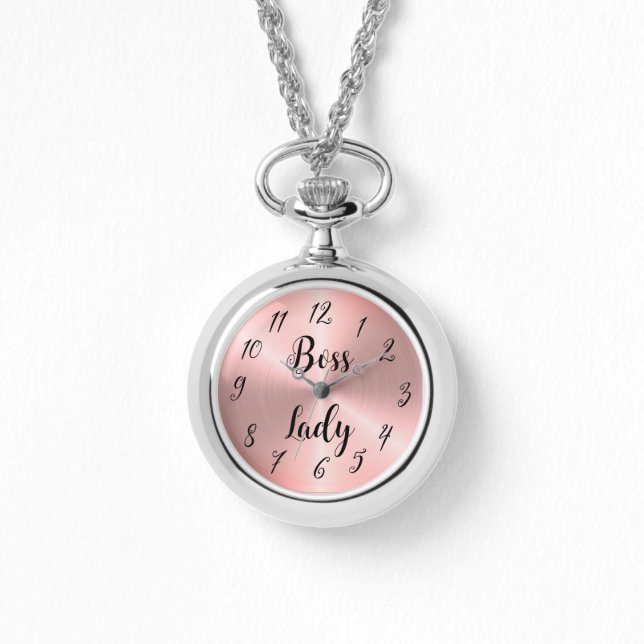 Sleek Ombre Pink Boss Lady  Watch (Front)