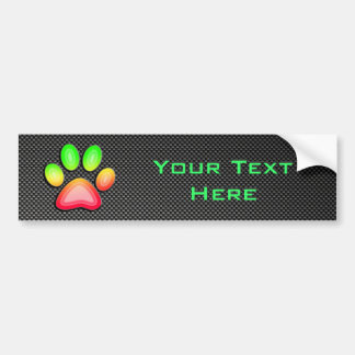 Sleek Paw Print Bumper Sticker