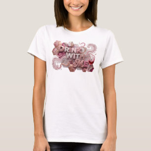 Sleek Pink DRINK WITH ME Statement Tee