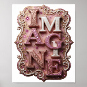 Sleek Pink IMAGINE Poster