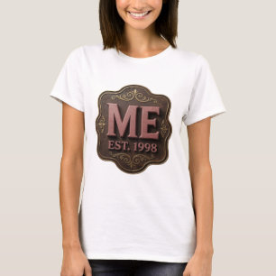 Sleek Pink ME EST 1998 Custom Design T-Shirt