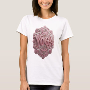 Sleek Pink YOGA Shirt Design