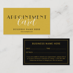 Sleek Professional Appointment Card for Scheduling