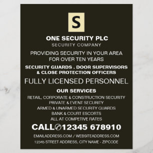 Sleek & Professional Security Personnel Advert Flyer