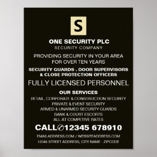 Sleek & Professional Security Personnel Advert Poster