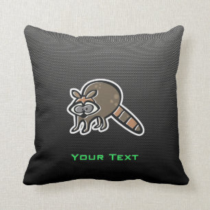 Sleek Raccoon Throw Pillow