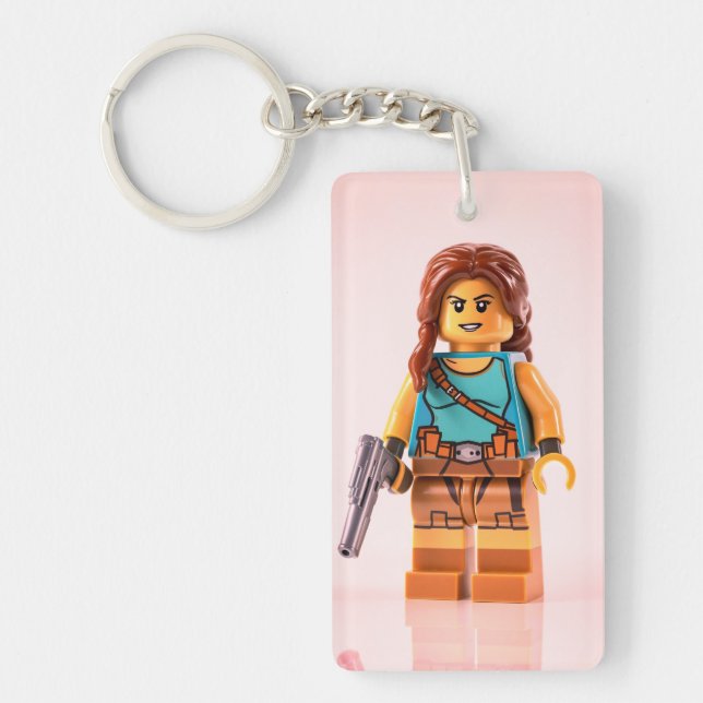 "Sleek Rectangle Keychain – Minimalist Design with (Front)