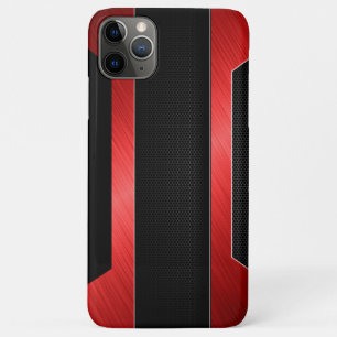 Sleek Red Metal iPhone 11 Pro Max Case