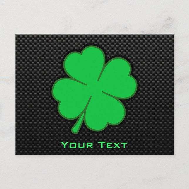 Sleek Shamrock Postcard (Front)
