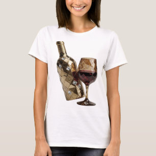 Sleek Silver ABSTRACT ART Modern Design T-Shirt