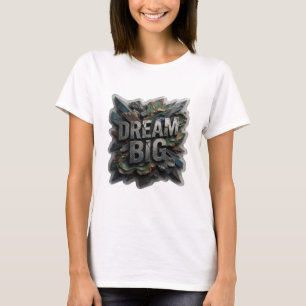 Sleek Silver DREAM BIG Graphic Tee