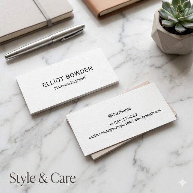 Sleek Simple Design Personalized Calling Card (Sleek Simple Design Personalized Calling Card)