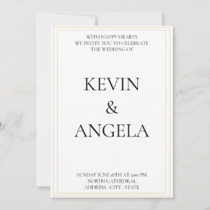 Sleek & Simple: Modern Minimalist Wedding Invitation