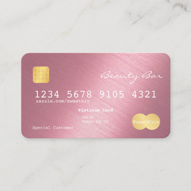 Sleek Simplistic Credit Card Shining Lavender (Front)