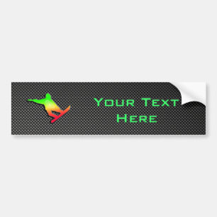 Sleek Snowboarding Bumper Sticker
