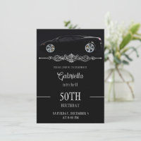 Sleek Sports Voiture Anniversaire Invitation