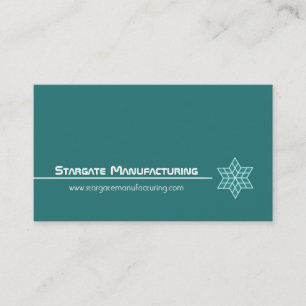Sleek Star Business Card, Turquoise Card