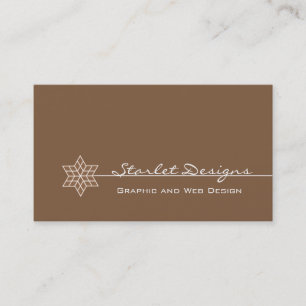 Sleek Starlet Business Card, Mocha Card