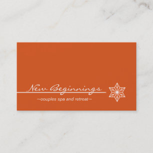 Sleek Starlight Business Card, Orange Card