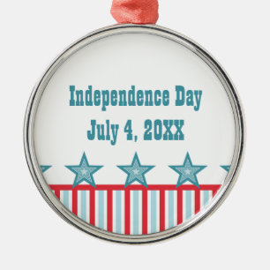 Sleek Stars and Stripes Premium Round Ornament
