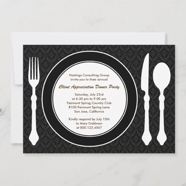 Sleek Tabletop Invitation à la Fête d'entreprise - (Devant)