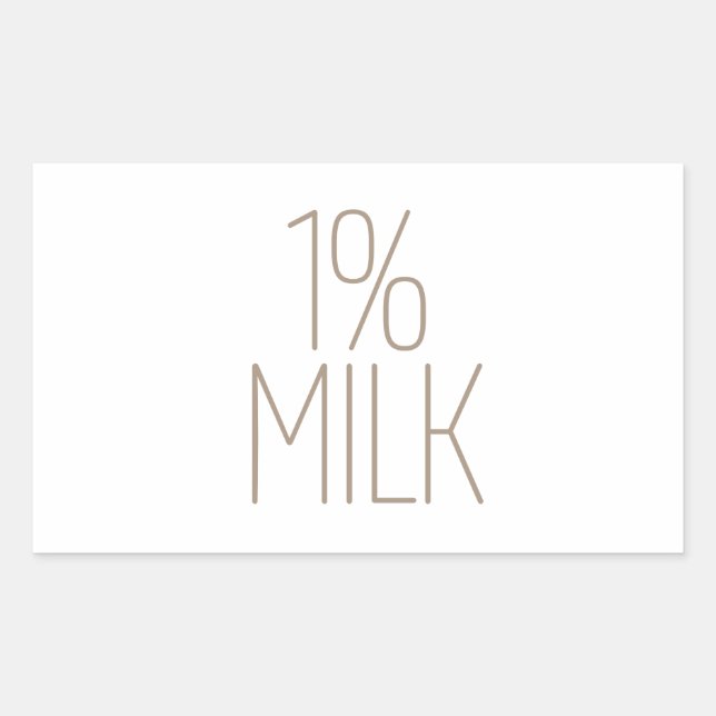 Sleek Tan 1% Milk Sticker (Front)